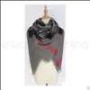 Szaliki Okładki Kapelusze, Rękawiczki Moda Aessories Kobieta Klatki Klatkowe Dziewczyny Lattice Szal Szal Zimowy Siatka Klasyczny Kwadratowy Tassel Check Scar Scarf N