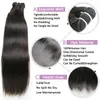 Obehandlad brasiliansk 100% Human Hair Bundle Straight 4 st / Lot Hårförlängningar Naturlig Svart 8-32 tum Väv