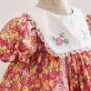 Été bébé filles à manches courtes impression robes enfants enfants fille princesse broderie vêtements fête 210429