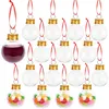 Decorações de Natal 41xb pingente de garrafa transparente para encher ornamentos de bebida de vinho