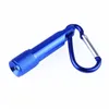 Mini LED ficklampa Aluminiumlegering Ficka Starka ljus ficklampor Fast färg Portabel Camping Carabiner Torch Handy RRA9654