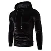 Mens Hoodies Sweatshirt Velour Långärmad Höst Vår Casual Streetwear Coat Boy Solid Färg Hooded Slim Male Tracksuits 210603