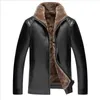 Outono inverno pele um dos homens roupas de couro do plutônio mais veludo espessamento juventude casual casaco de couro masculino 5xl