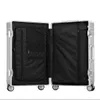 Bavullar %100 Alüminyum-magnezyum Biniş Tekerlekli Bagaj İş Kabini Çantası Spinner Seyahat Arabası Tekerlekli Bavul