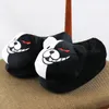 2022 Peluche Morbide Pantofole Donna Uomo Monokuma Kigurumis Nero Bianco Animale Orso Scarpe da casa Cartoon Cute House Slipper Big Size 42