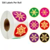 Geschenkpapier 500 Stück runde Goldfolie Frohe Weihnachten Aufkleber Siegeletiketten für Dankeskarten Umschlag Paket Scrapbooking Dekor