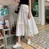 Korobov Women Mini Skirts Korean Bow A-Line Skirt Vintage High Waist Elegant White Skirts New Summer Faldas Mujer 210430