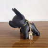 Hochwertiger Schlüsselanhänger aus Leder mit Hundekampf-Puppen-Schlüsselanhänger, klassischer Marken-Handtaschen-Schlüsselanhänger