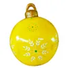 Kerstballen boomdecoraties Outdoor PVC opblaasbaar speelgoed Xmas Gift Ball Ornament Baubbles voor Home HH21-726
