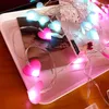 Lucine a LED a forma di cuore a forma di cuore alimentate a batteria 2m 3m String Light Holiday Wedding Christmas Party Lampade al piombo Decorazione