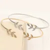 Fashion Whole Glod Silver Color Explosion Olive Leaf Bracelet Opening Leaf Bracelet Women Jewelry Q07196943238