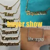 Designer Halsband Lyxsmycken Zodiac för kvinnor Guld Taurus Aquarius Väduren Fiskar Old English Font Rostfritt stålkedja