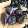 Natürliche Traum-Amethyst-Kies-Kieselsteine für den Garten, polierter Kristall-Handschmeichler, spiritueller Mineral-Quarz-Aquarium, grobe Dekoration, dekorativ