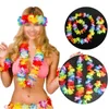Dekorativa blommor kransar 4st Hawaiian Garland halsband Flower fancy armband Hawaii Beach Decor