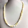 4/6/8/10mm Orange Yellow Calcite Necklace Gemstone Natural Stone Jewelry Elegant Exquisite Bead Chain Choker Collier