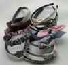 2021 new fashion Girl / lady Hair Jewelry mix style fabric art rhinestone stripe Wide edge Headband Bow hairpin