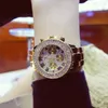고품질 럭셔리 크리스탈 다이아몬드 시계 여성 골드 시계 스테인레스 스틸 스파클링 드레스 손목 시계 여성 시계 210527