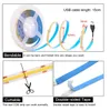 USB Power COB LED Strip Light 320 LED-lampor Hög densitet FOBCOB Flexibel LED-tejp RA90 DC 5V LED-band Dimbar Linjär lampa