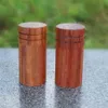 Rosewood Wooden Smoking Herbs Container Natural Fresh Wood Scent Airtight Stash Jar Seal Tobacco Herb Pocket Size