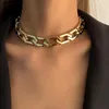 Chokers 2021 Neo Gothic Geometric Rhombus O Shape Choker Halsband för kvinnor Mode Trendig Clavicle Chain Smycken Gift