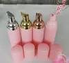 50pcs 60ml Bomba de espuma de plástico rosa Botella cosmética vacía recargable Limpiador de pestañas Dispensador de jabón Botellas de champú SN5468