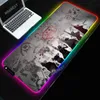 MRGBEST RGB Mouse Pads Japan Hot Anime Desk Sparking Precision Weaving Colorful PC Laptop Keyboard Mice Mat