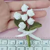 CSxjd Retro design handmade lace crochet flower pin accessories Lily of the valley orchid literary personality brooch