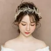 Forseven Gold / Silver Color Pearls Headband головной убор для детей Тиара невеста Coroa Nooiva свадебные драки для волос аксессуары 210616