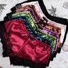 Pyjamas för kvinnor Satin Lace Sexig Sleepwear Pajama Set Hemdräkt Topp och Shorts Pijama Mujer Underkläder Ensemble 2 Piece Femme Q0706
