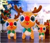 Högkvalitativ med Bells Plush Elk Toy Christmas Deer Doll Dolls Barn som ger gåvor Söt Xmas Dekorationer