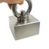 Super Strong Neodymium magnet fishing salvage magnetic Six-Side ring 50x50x30 hole 10mm hook deep sea Pulling Mounting Block