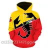 Mäns Tröjor 2021 Brand Höst Hoodie Abarth Sweatshirt Jumper Hooded Toppar Långärmad Coat Males Fashion Jackor