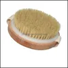 Brosses, Éponges Épurateurs Salle De Bains Aessories Maison Jardin Naturel Corps Brosses Sans Manche Peau Sèche Bain Douche Brosse Spa Mas Bois