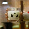 かわいいクマの形の二重壁のコーヒーカップのガラス牛乳朝食ジュースカップ飲み物の子供のマグスギフト