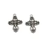 100 SZTUK Antique Silver Stop Religia Cross Charm Wisiorki Do Biżuterii Making Bransoletka Naszyjnik DIY Akcesoria 20.5x28mm A-677