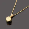 Classici Collana con ciondolo Orecchini a sfera SET 9 k Oro pregiato Gioielli da donna per feste Regali joias ouro mujer3807224