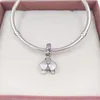 ciondoli per orso kit per la creazione di gioielli Orchidea bianca pandora argento 925 bracciali con perline moglie donna braccialetto catena perline collana luna e stella regali per la festa della mamma 791554EN12