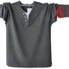 Autumn long-sleeved T-shirt men's middle-aged father with lapel and fertilizer to increase shirt 210420