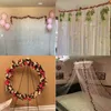 Flores decorativas Wreaths Wreaths Rose Artificial Rose Vine pendurada Garland parede Diy Sala de estar Decoração de primavera Home Garden Holiday Party Wedding Decora