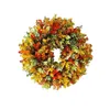 Decorative Flowers & Wreaths Home Decoration Outdoor Front Door Fall Decor Autumn Wreath Rattan Wedding Garlands Artificial Decora2946