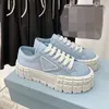 2021High-End Quality Nylon Gabardine Sneakers Bekväma Casual Shoes Fashion All-Match Trend Handgjorda för att öka den enda MkJFF0002