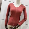 가을 겨울 여성 니트 V 넥 스웨터 캐주얼 소프트 점퍼 Badycon 패션 슬림 Femme 탄력성 풀오버 스키니 210417