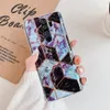 Plating Geometric Marble Cases For Xiaomi Redmi Note 10 9Pro 8 7Pro 10S 9S K40 Pro POCO F3 Shockproof Soft Phone Cover