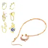 Non Piercing Body Jewelry Alloy Clip On Nose Rings and Chains Set Fake Septum Jewels For Women