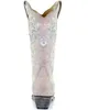 Boots WOMEN'S WHITE FLORAL EMBROIDERED WESTERN - SNIP TOE