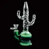 Rökning Hookahs Glasrör Silikonvatten Bongs Wax Oil Rig Bubbler 8.4 '' Cactus Unik form