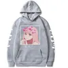 Janpanese anime nul twee hoodie lieveling in de Franxx bedrukte hoodies voor mannen / vrouwen tops y0803