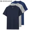 Men T Shirt Cotton Short Sleeve 3-pack Tshirt Solid Tee Summer Beathable Male Tops Clothing Camiseta Masculina 01245504 220304
