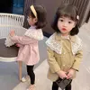 Coat For Girl Lace Coat For Girls Sashes Kids Coat Casual Style Clothes For Girls Spring Autumn 210412