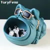 YuryFvna Cool Dog Statue Sculpture Table Decoration Desk Sundries Storage Box Decorative Coin Bank Home Room Decor 210811